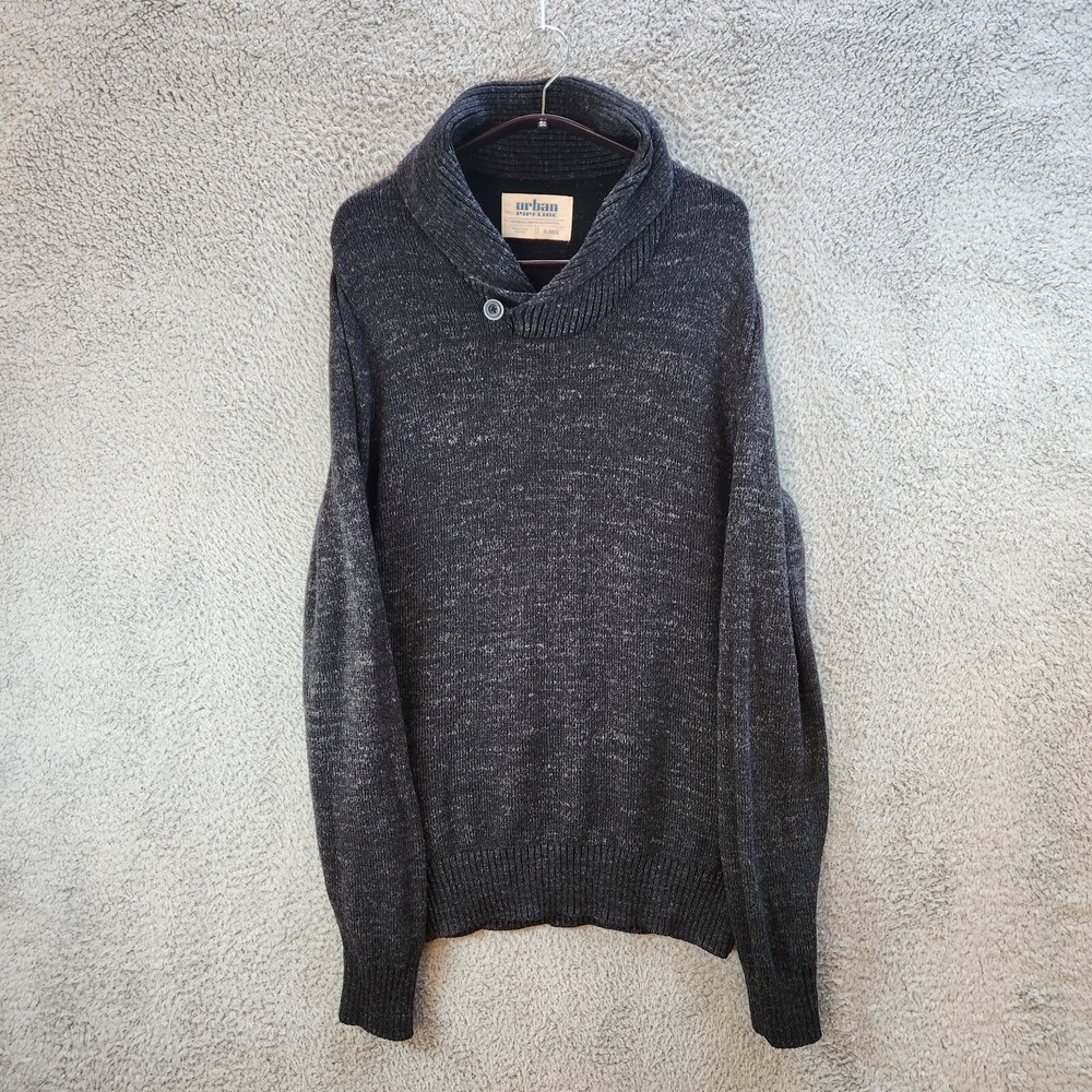 Urban Pipeline Sweater Womens‎ XL Black Knitted 100% Cotton Long Sleeve Pullover